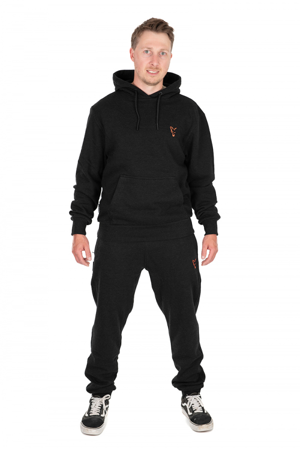 Mikina Fox Collection Hoody Black & Orange