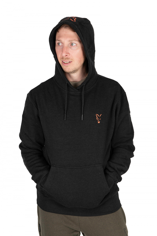 Mikina Fox Collection Hoody Black & Orange