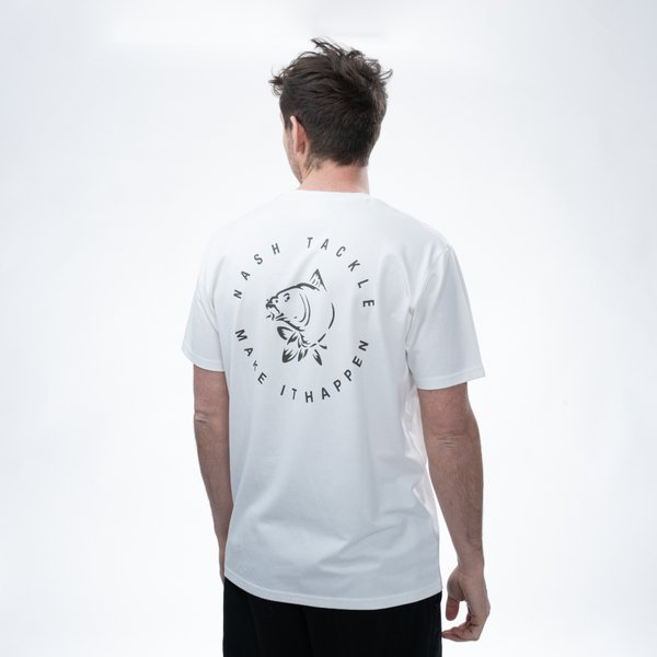 NASH Make It Happen Carp Logo T Shirt Ecru
