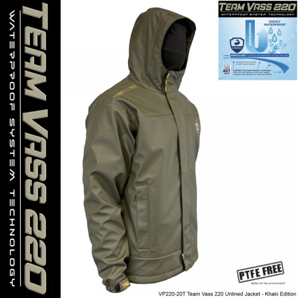 Team Vass 220 Unlined Jacket - Waterproof - Khaki Edition