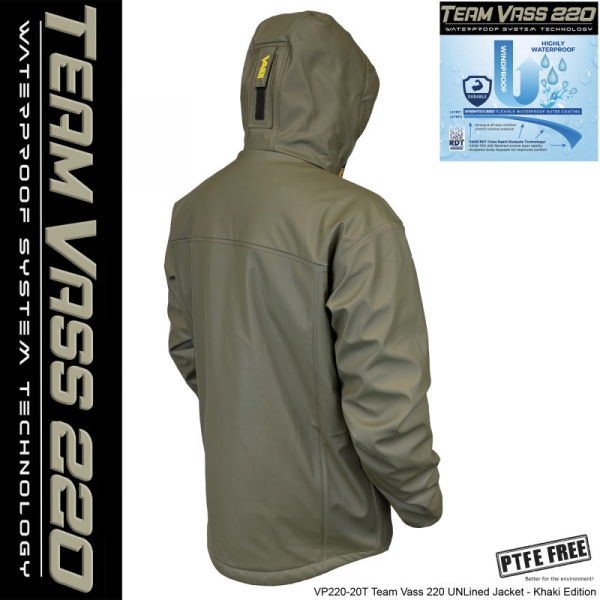 Team Vass 220 Unlined Jacket - Waterproof - Khaki Edition