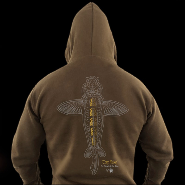 Vass Carp Rising Hoody - Khaki
