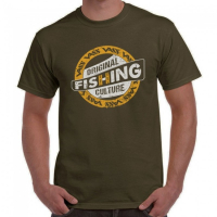 Vass Fishing Culture Printed T-Shirt - Khaki