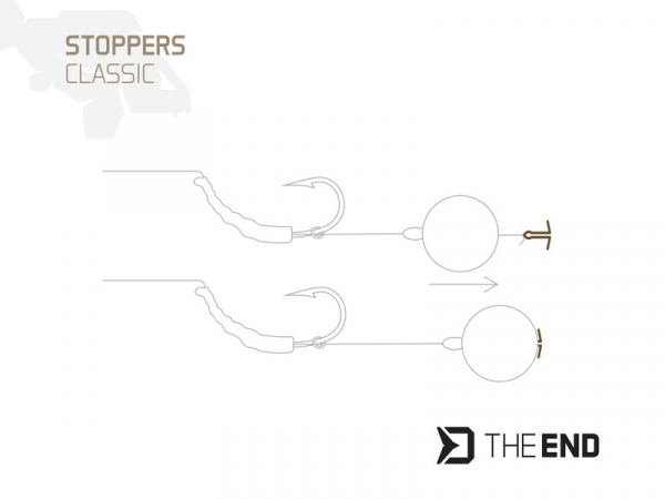 Mix zarážky na boilies Delphin CLASSIC / 126 ks S,M,L/transparent+camo green