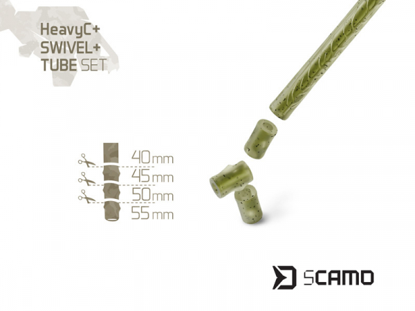 Set Delphin sCAMO HeavyC + Swivel + Tube / 5 setov