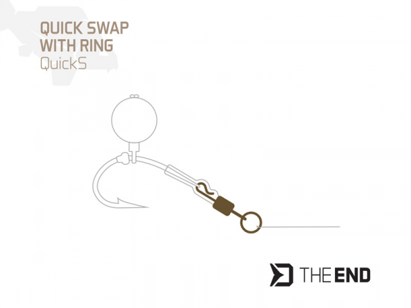 Rychloupínací obratlík s kroužkem Delphin TheEND QuickS / 10ks