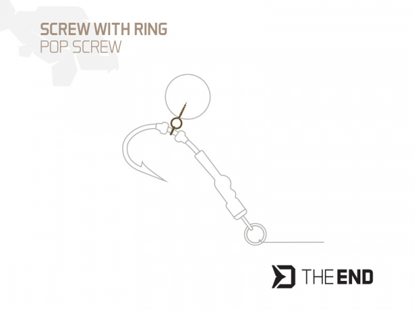 Vrtáček s kroužkem Delphin TheEND POP Screw / 15ks