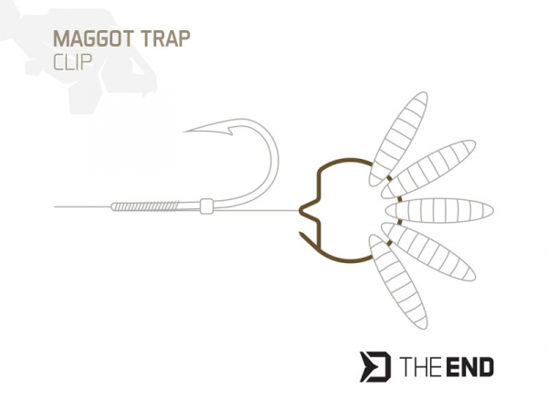 Klip na červy Delphin TheEND Maggot Trap / 15ks