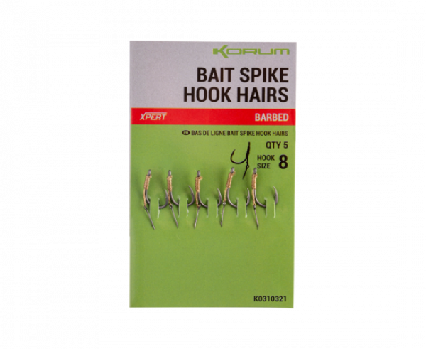 KORUM Bait Spike Hook Hairs Barbed​​​​​​​