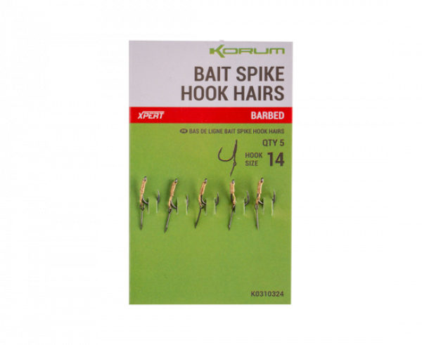 KORUM Bait Spike Hook Hairs Barbed​​​​​​​