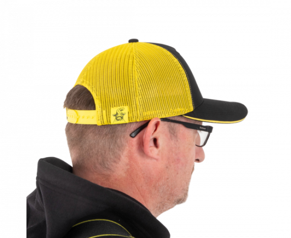 BLACK CAT Black and Yellow Trucker Cap