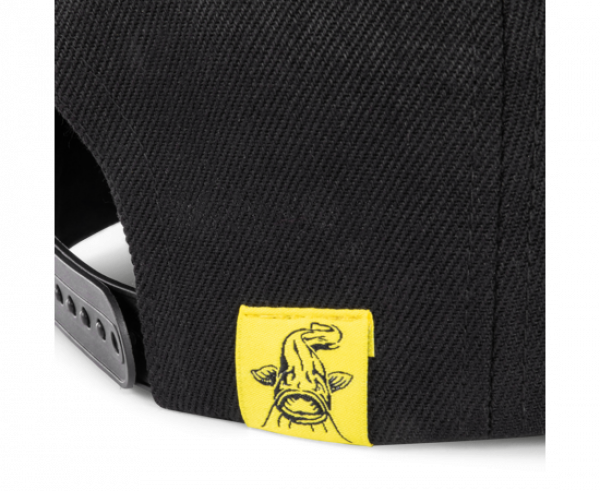 BLACK CAT Black Flat Peak Cap