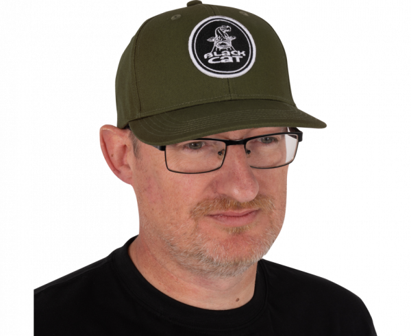 BLACK CAT Green Flat Peak Cap
