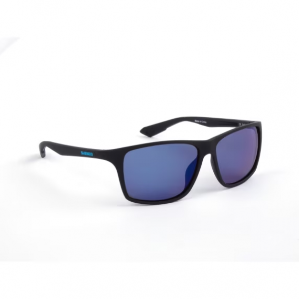 SHIMANO Eyewear Technium Matte Black & Blue Mirror