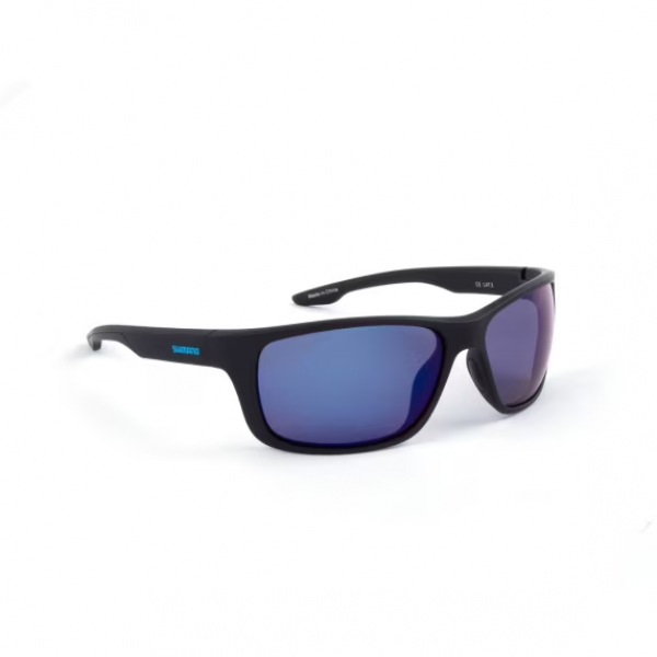 SHIMANO Eyewear Antares Matte Black & Blue Mirror