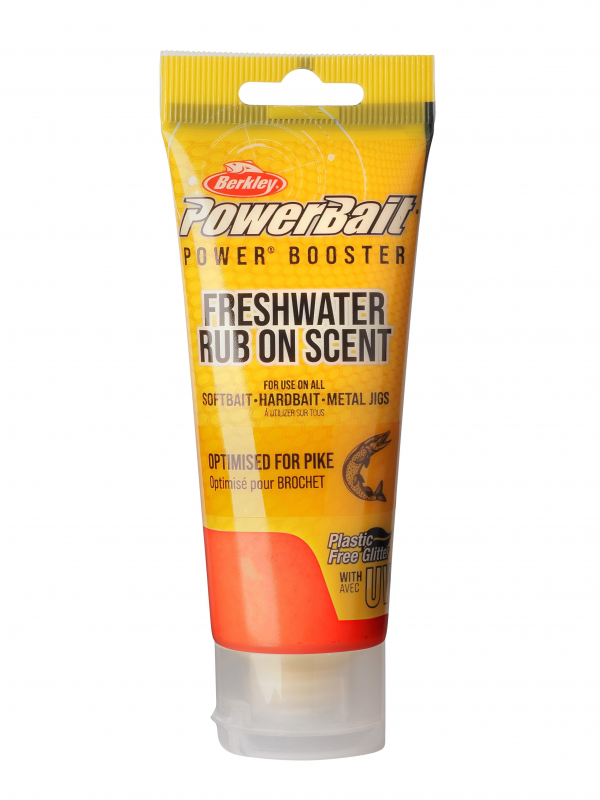 BERKLEY PowerBait Gel 80 ml Pike Fishoil Orange Gold Flake