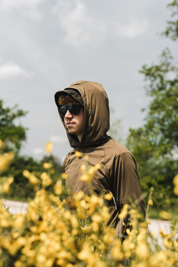 Korda UPF Hooded Top | Dark Khaki