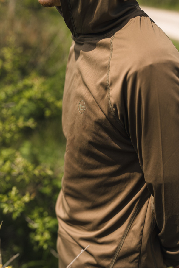 Korda UPF Hooded Top | Dark Khaki