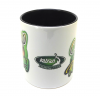 KATRAN Branded Mug – biely s čiernym uškom