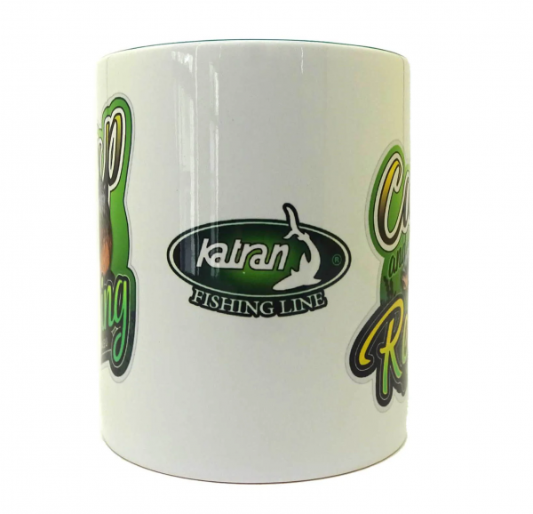 KATRAN Branded Mug – biely so zeleným uškom